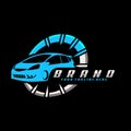 automotive super sport car culture combination logo design vector Royalty Free Stock Photo