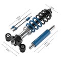 Automotive suspension component assembly with coilover shock absorber Royalty Free Stock Photo