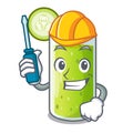 Automotive sweet cucumber juice isolated on mascot