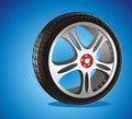 Automotive wheel Royalty Free Stock Photo