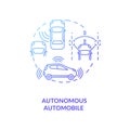 Autonomous automobile concept icon