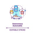 Autonomous automobile concept icon