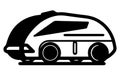 Autonomous Automobile linear icon. Self Driving Car vector concept outline symbol