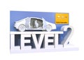 Autonomous car classification of level 2 Royalty Free Stock Photo