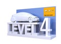 Autonomous car classification of level 4 Royalty Free Stock Photo