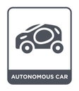 autonomous car icon in trendy design style. autonomous car icon isolated on white background. autonomous car vector icon simple Royalty Free Stock Photo