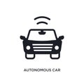 autonomous car isolated icon. simple element illustration from smart house concept icons. autonomous car editable logo sign symbol Royalty Free Stock Photo