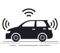 Autonomous car isolated icon