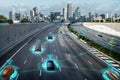 Autonomous car sensor system concept for safety of driverless mode car control