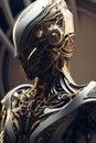 Autonomous cyborg endowed with AI having the ability to learn and adapt to new situations.