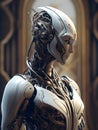 Autonomous cyborg endowed with AI having the ability to learn and adapt to new situations.