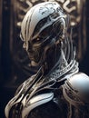 Autonomous cyborg endowed with AI having the ability to learn and adapt to new situations.