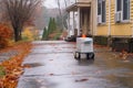 autonomous delivery robot avoiding obstacles