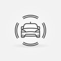 Autonomous Driverless Vehicle vector concept line icon