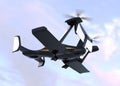 Autonomous flying drone taxi take off Royalty Free Stock Photo