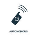 Autonomous icon. Creative simple design from artificial intelligence icons collection. Filled autonomous icon for infographics and