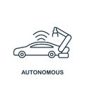 Autonomous icon. Monochrome simple Artificial Intelligence icon for templates, web design and infographics