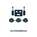 Autonomous icon. Monochrome style design from blockchain icon collection. UI and UX. Pixel perfect autonomous icon. For