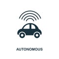 Autonomous icon. Monochrome style design from industry 4.0 icon collection. UI and UX. Pixel perfect autonomous icon. For web desi