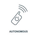 Autonomous line icon. Creative outline design from artificial intelligence icons collection. Thin autonomous icon for