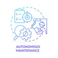 Autonomous maintenance blue gradient icon