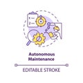 Autonomous maintenance concept icon