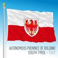 Autonomous Province of Bolzano - South Tyrol, flag of the province, Italy