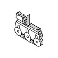 autonomous robot isometric icon vector illustration