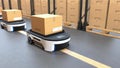 Autonomous Robot transportation in warehouses