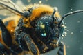 Autonomous Robotic bee closeup. Generate AI