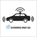 Autonomous Smart Car Icon Design