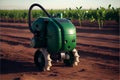 Autonomous tractor working in field created with Generative Ai