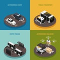 Autonomous Vehicles Isometric Design Concept