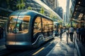 An autonomous vehicles in the modern city