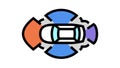 autonomus vehicle color icon animation