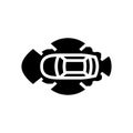 autonomus vehicle glyph icon vector illustration