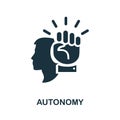 Autonomy icon. Simple element from business management collection. Creative Autonomy icon for web design, templates, infographics