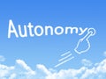 Autonomy message cloud shape Royalty Free Stock Photo