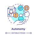 Autonomy multi color concept icon