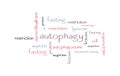 Autophagy hand-drawn word cloud concept Royalty Free Stock Photo