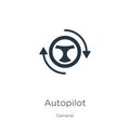 Autopilot icon vector. Trendy flat autopilot icon from general collection isolated on white background. Vector illustration can be Royalty Free Stock Photo
