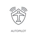 autopilot linear icon. Modern outline autopilot logo concept on