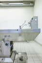 Autopsy tables in morgue Royalty Free Stock Photo