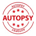 autopsy stamp on white Royalty Free Stock Photo