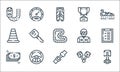 autoracing line icons. linear set. quality vector line set such as piston, seat belt, money, piston, steering wheel, traffic cone