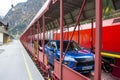 Autorack Car Shuttle Royalty Free Stock Photo