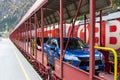 Autorack Car Shuttle Royalty Free Stock Photo