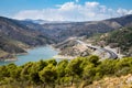 A-44 autoroute through Sierra Nevada mountains Royalty Free Stock Photo