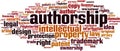 Autorship word cloud Royalty Free Stock Photo