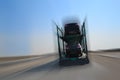 Autotransporter on highway Royalty Free Stock Photo